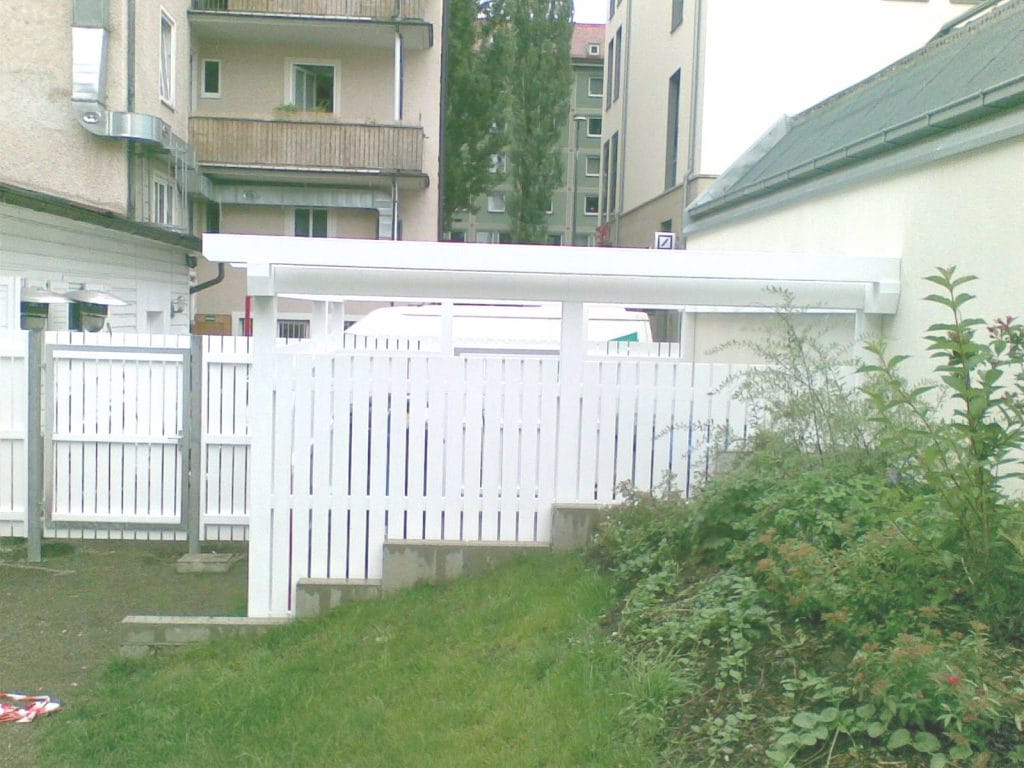 Mülleinhausung aus Mit Sichtschutz