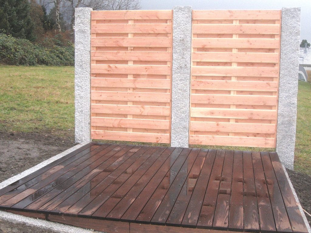 Zaun bzw. Sichtschutz aus Douglasie